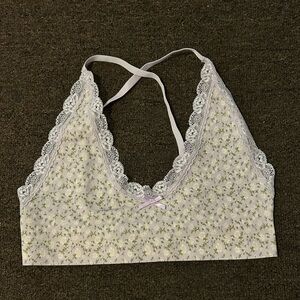 Floral forever 21 Lace purple x strap Bralette